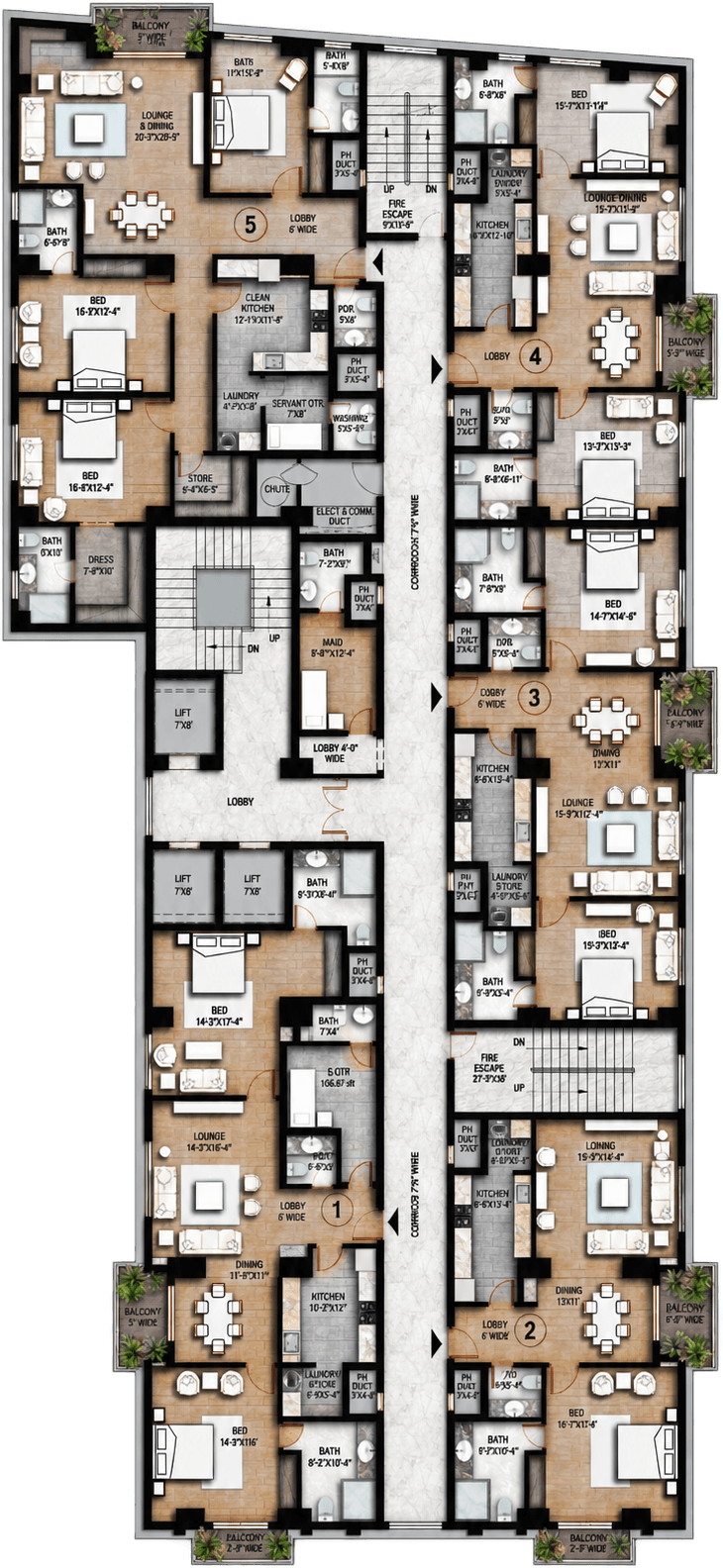 Typical floor plan